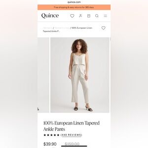Quince linen pants